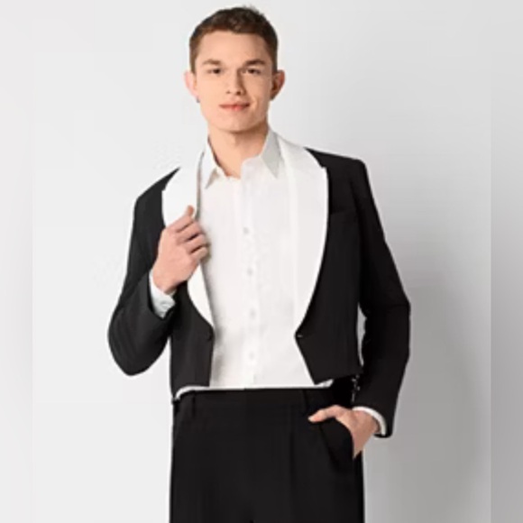Johnny Wujek for JCPenney Mens Boxy Fit Tuxedo Jacket - Picture 1 of 3
